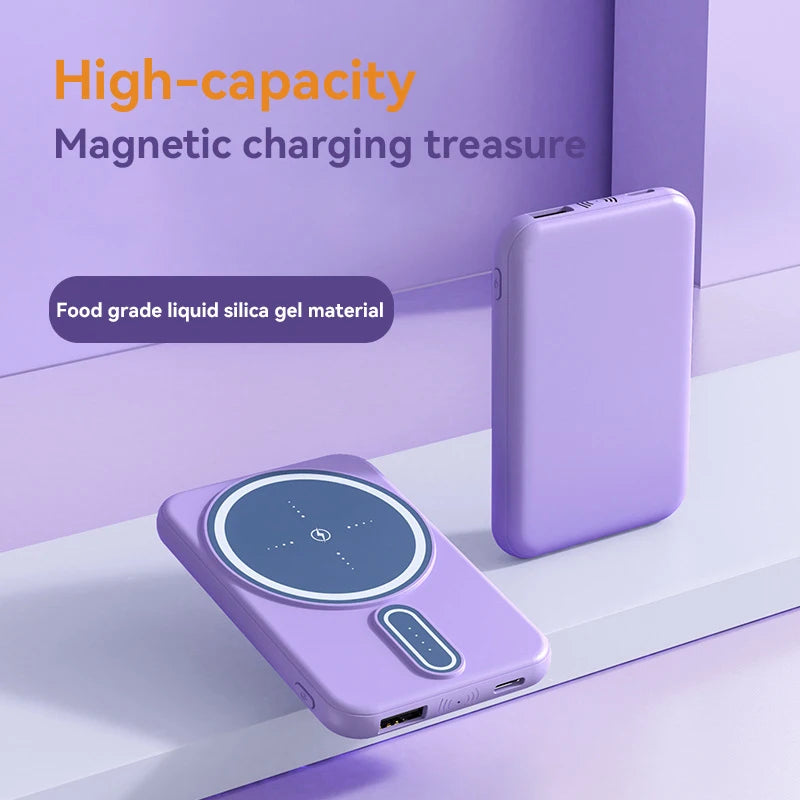 Lenovo 50000mAh Wireless Magnetic Power Bank Super Fast Charging Portable Battery Charger For iPhone Huawei Samsung 2024 New